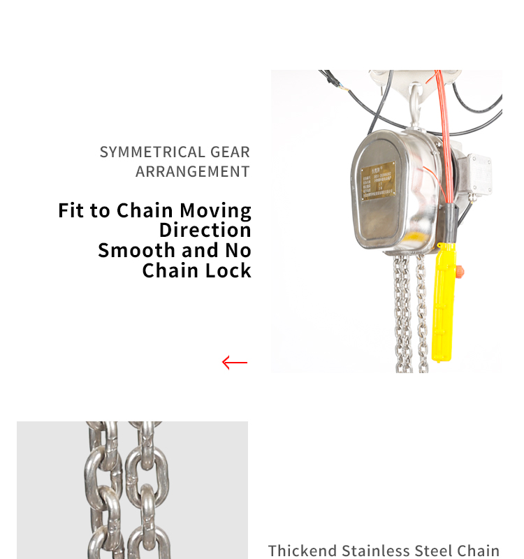 DHSS Running Type Stainless Steel Electric Chain Hoist(图4)